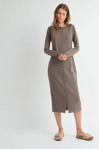 Sweater Button up Midi Dress