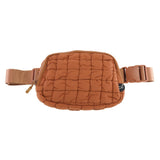 Quilted Puffer C.C Belt Bag BGS0064: Ivory