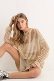 Reyna Fishnet Long Sleeve Sweater