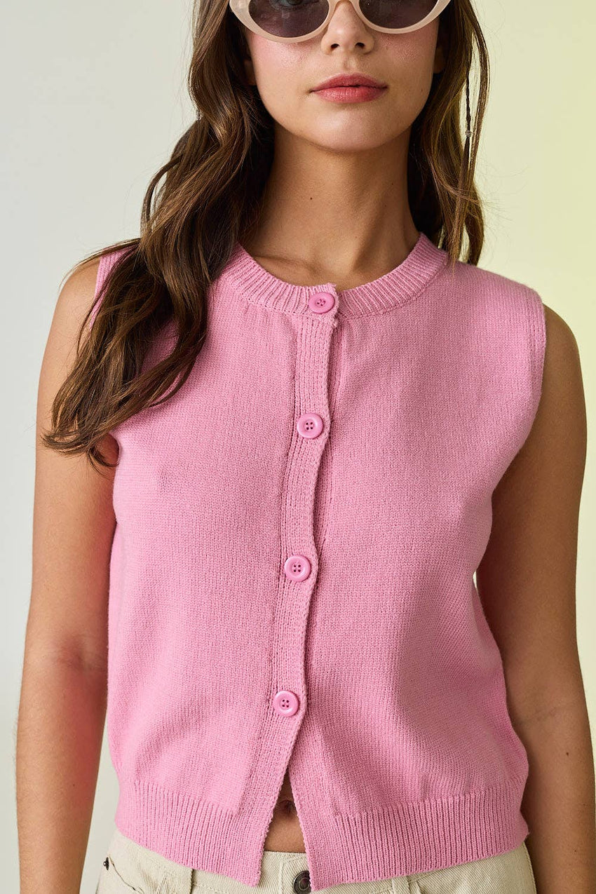 Luna Button Down Sweater Vest