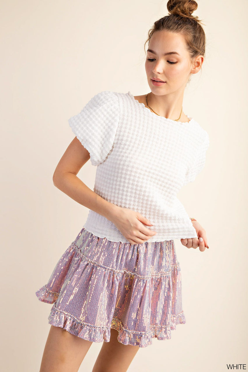 Short Sleeve Bubble Top