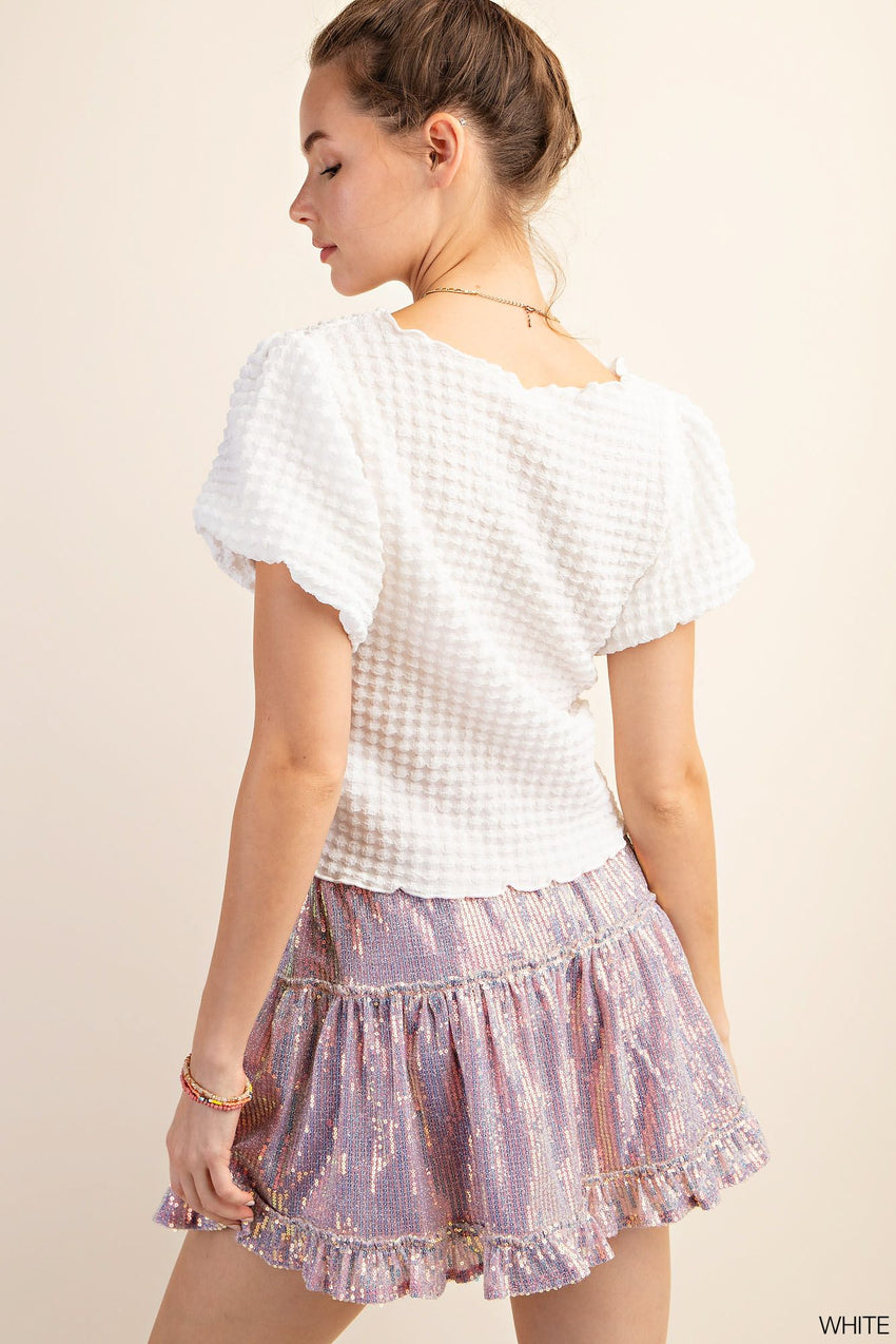 Short Sleeve Bubble Top