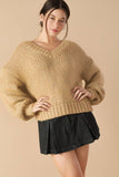 V-Neck Chunky Sweater