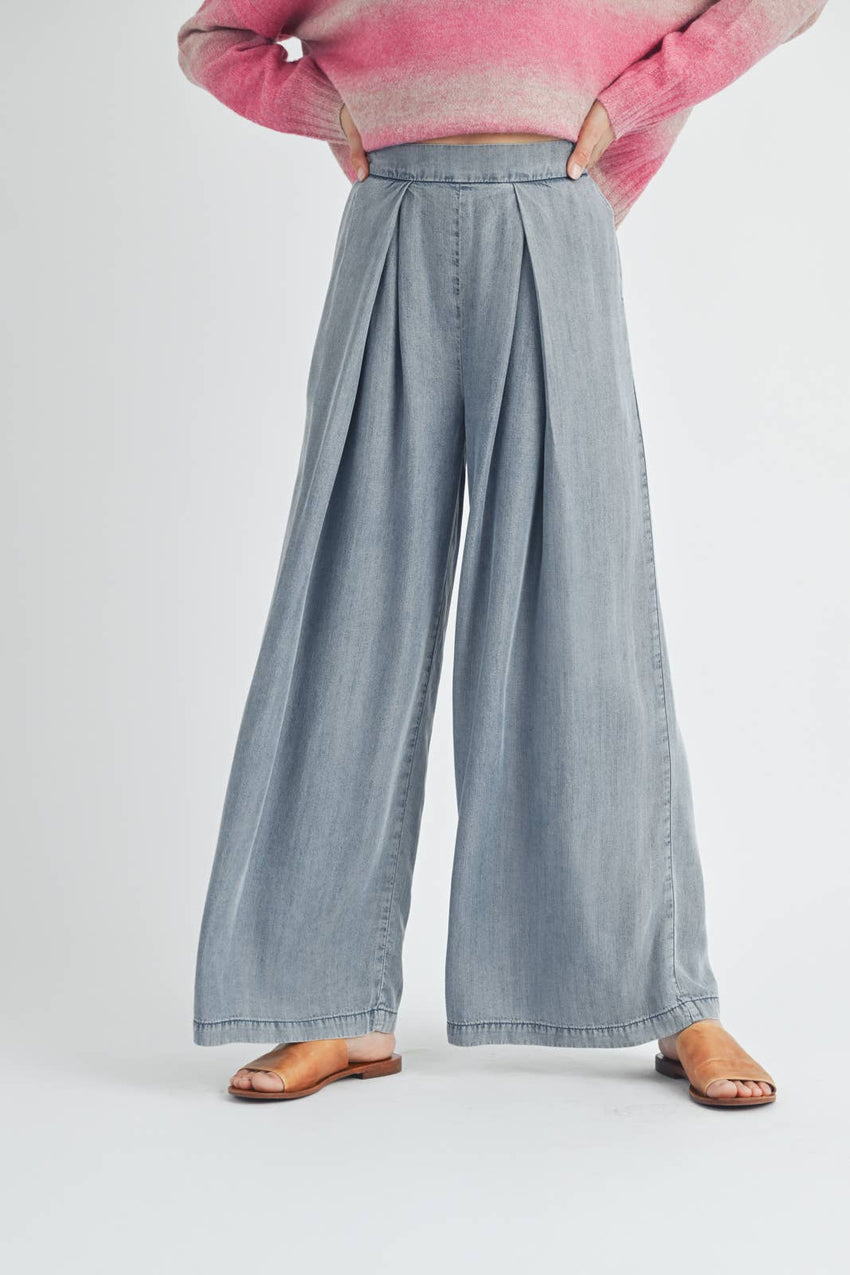 Pleated Palazzo Pants