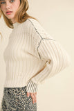 Stitching Detail Sweater Top