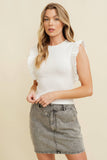 Ruffle Cap Sleeve Top