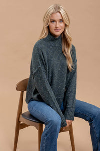 Wool Blend Turtleneck Sweater