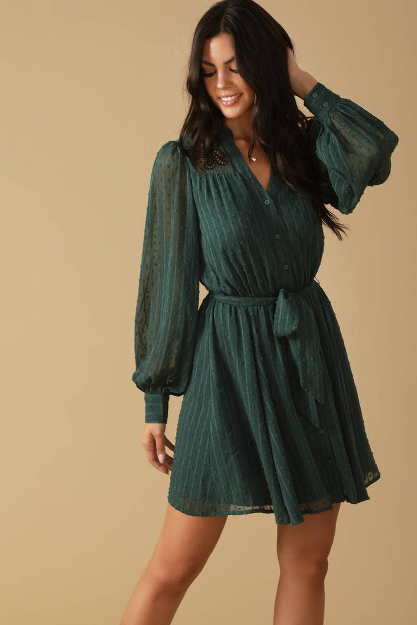 Textured Woven Mini Dress