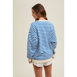 Striped Oversized Crewneck Pullover