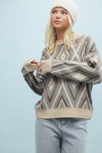 Diamond Jacquard Sweater