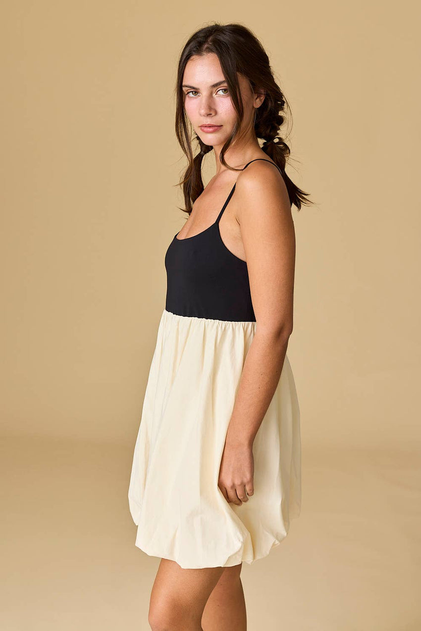 Madelyn Contrast Bubble Hem Dress