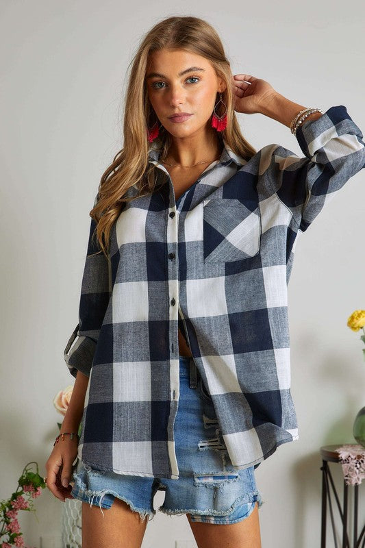 Button Down Plaid Shirt