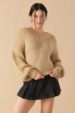 V-Neck Chunky Sweater