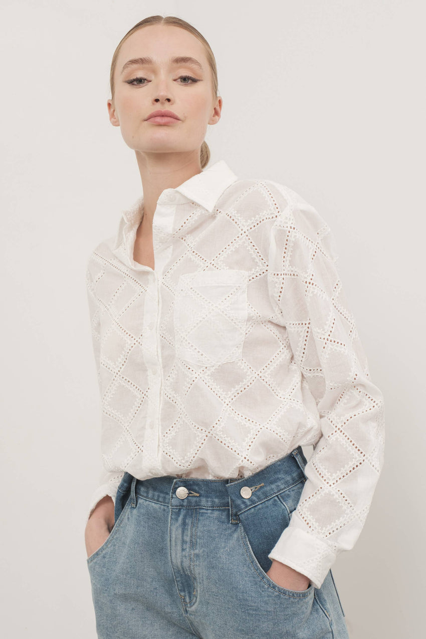 Collared Embroidery Shirts